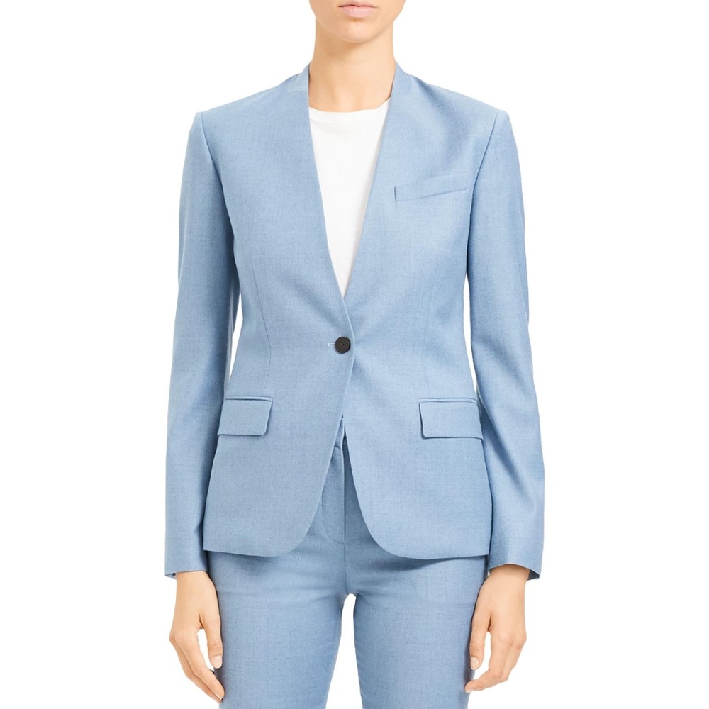 NWOT Theory Blue Wool Blazer